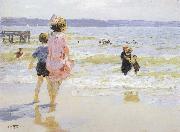Edward Henry Potthast Prints At the Seashore oil painting picture wholesale